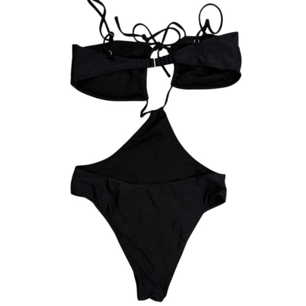 NWOT Womens Abercrombie & Fitch Black One Piece Swimsuit Size Large - Picture 2 of 8